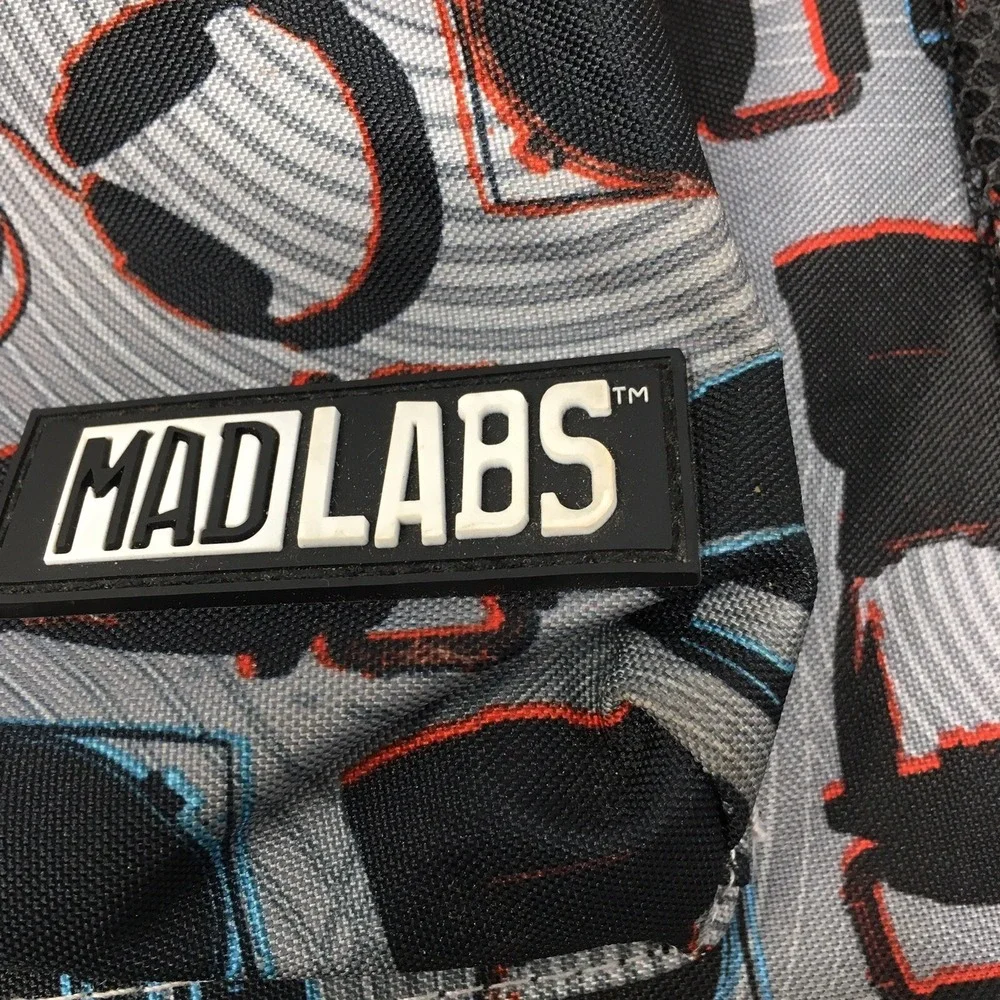 Mad Labs Backpack, Book Bag - Black, Gray, Red, Maverick Accessory Design‎ NWOT